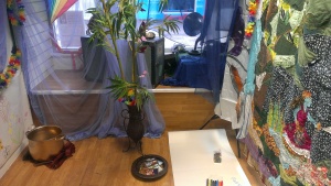 Behold, a magical butterfly garden! in a shop!